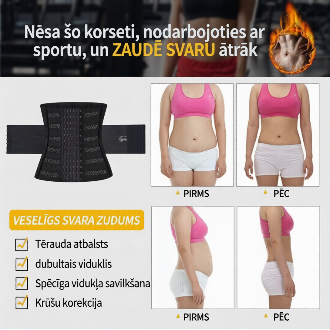Vidukļa Korsete ar Saunas Efektu